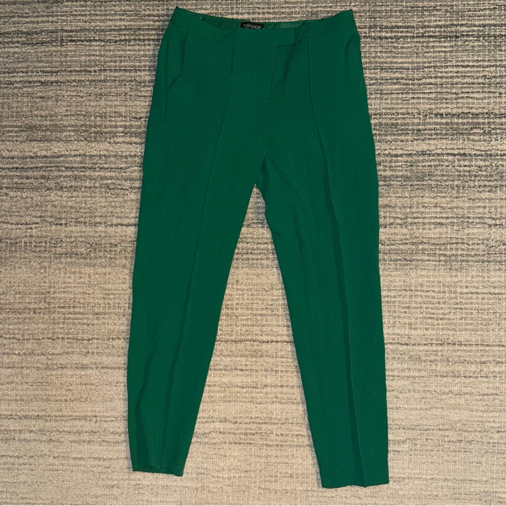 Topshop Green Straight Leg Pants - NWT - Size 4